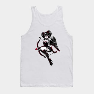 Gothic Cupid Pin-up Girl Tank Top